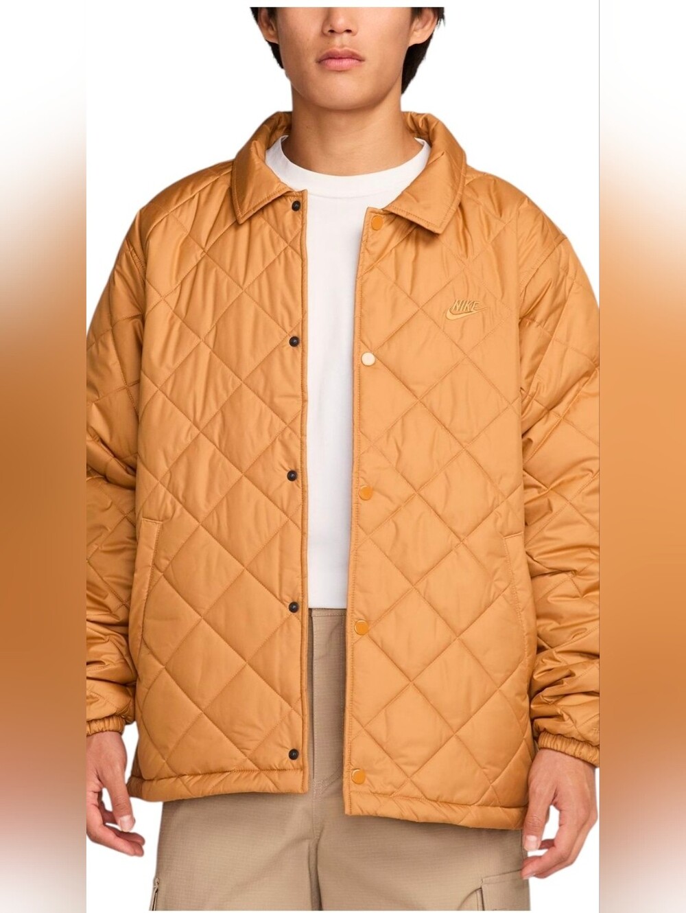 NWT New Nike Men Club Therma-Fit Adult Jacket Caramel